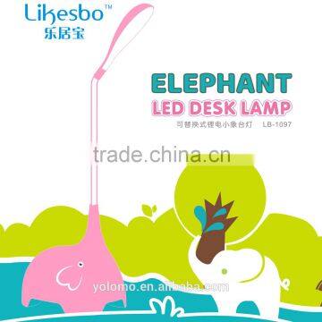 elephant cartoon rechargeable led table lamp