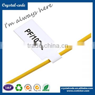 Plastic cable label sticker, cable tie with label, wire label