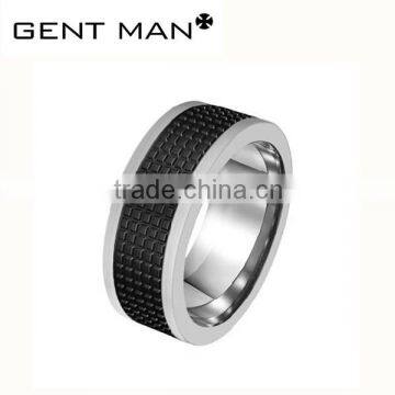 Black plating titanium jewelry men's ring , Tungsten carbide rings for men
