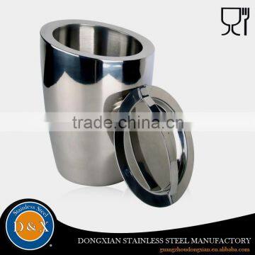 Metal Creative Custom Stainless Steel Double Wall Ice Bucket