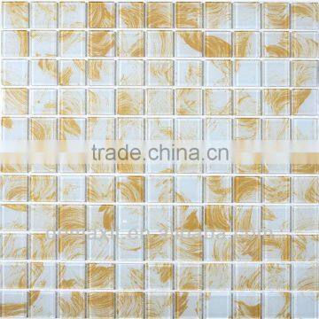 Hot sale coffee crystal mosaic chip mix plating and resin mosaicos dezhou glass mosaic tiles