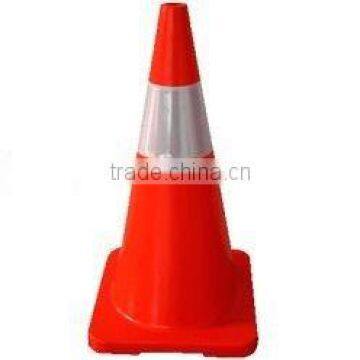 Plastic Colored Traffic Cone with Reflective strap TC700P15