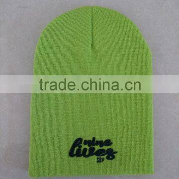 ECO friendly beanie hat custom logo embroidery