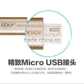 Original GOLF 25cm/100cm/150cm/200cm/300cm Micro USB Metal Braided Data Charger Cable 2.1A Output For Xiaomi Huawei HTC Samsung photo-4