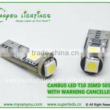 Automotive led bulb T10 canbus 3SMD 5050 led lamp