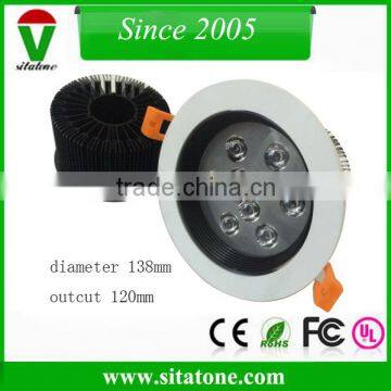 no glare 1w 3w 5w 7w 9w 12w 15w 18w black circle led downlight housing