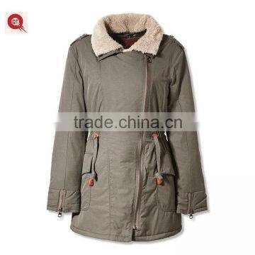 Women's high quality 100% polyester winter jacket