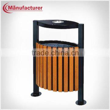 Good quality Hanging Park Litter Ashtray Bin,Outdoor Wooden Round Wastebins For Sell