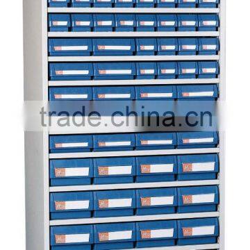 Plastic storage bin cabinet