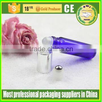 blue essential oil roller bottles 10ml with glass ball