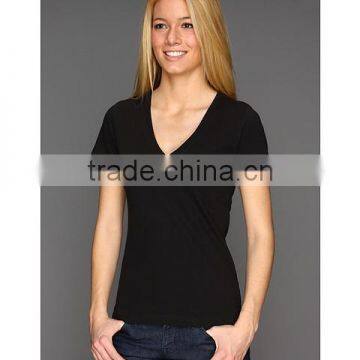 Sexy blank cotton women t shirt in bulk