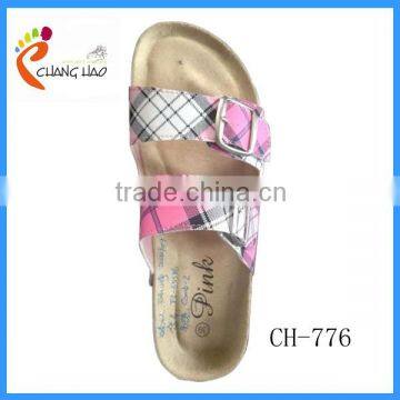 2014 Fancy Leather Slippers for Girl