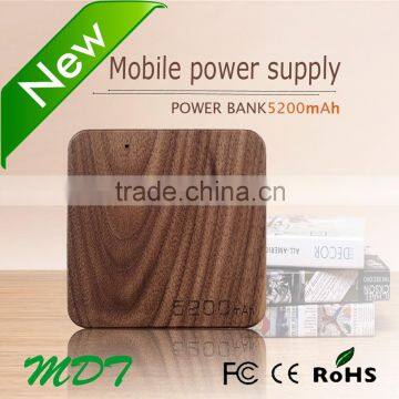 marvel universe 5200mah external wireless wooden power bank