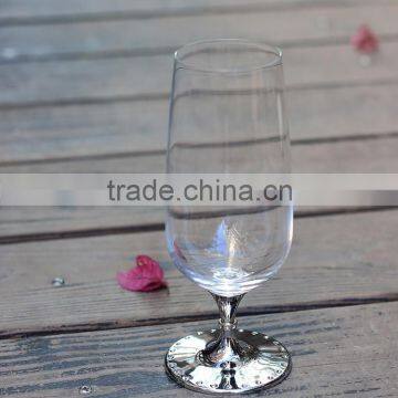 Glass Drinkware Custom Type Certification Glalead Free Clear Crystal Stem Big Glass Beer With Rose Gold Stand photo-4