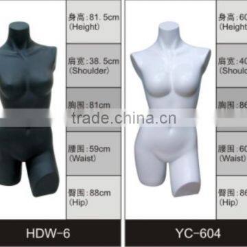 Fashion retail shop custom glossy bust torso female mannequin