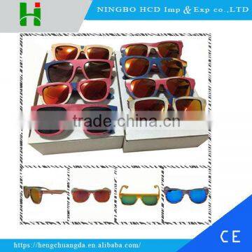 Polarized Recycle Bamboo Wood Sunglasses Skateboard Sunglasses