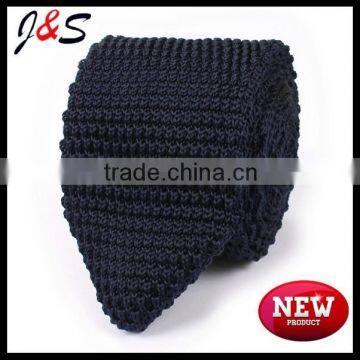 new arrival mens navy blue POINTED knitted tie KT050