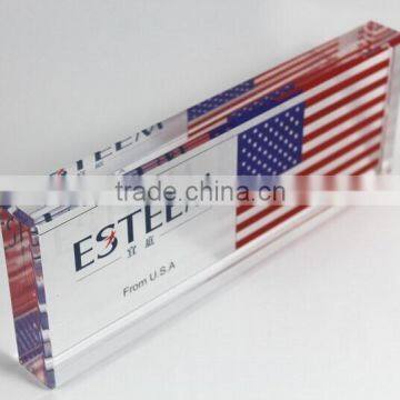 Transparent Crystal Acrylic Block Souvenir Block With Fashional Pattern