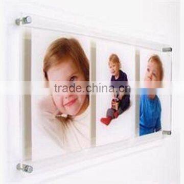 Promotional clear lovely boy wall mounted acrylic photo frame