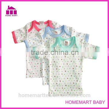 100% cotton summer short sleeve baby clothes set