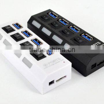 High Speed USB3.0 HUB 4Ports 5Gbps Splitter Power Adapter photo-4