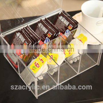 Unique high transparent acrylic tea-bag box acrylic small tea box wholesale