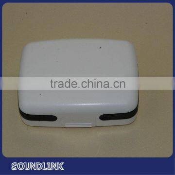 White OEM plastic container for hearing aid