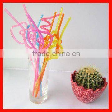 Cute pvc party decoration straw