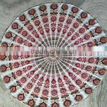 Indian Round Mandala Tapestry Cotton Ethnic Beach Blanket Boho Hippie Roundies Towel Throw