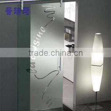 High Grade Stainless Steel Patterned Glass Design For Bath Frosted Sliding Door