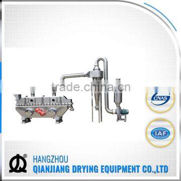 Continuous vibrating fluid bed dryer for salt drying