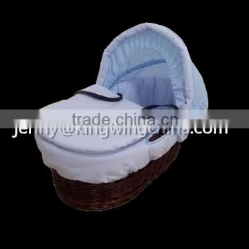 Blue Waffle cosy moses basket bassinet bedding set / moses basket dressings