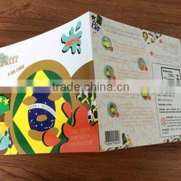 custom glossy lamination CMYK folded paper card