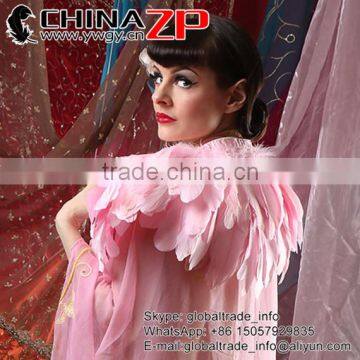 Gold Supplier ZPDECOR Factory Wholesale Popular Top Style Dyed Ivory Goose Satinettes Feathers Trim Fringe photo-6