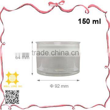 150ml bright transparent plastic empty cosmetic powder case