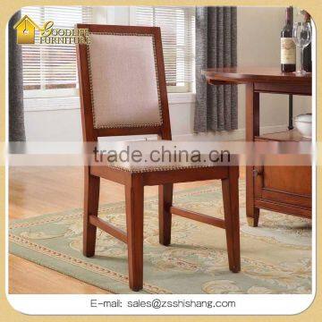 High Quality Durable Solid Wood High Back Dining Chair with Fabric