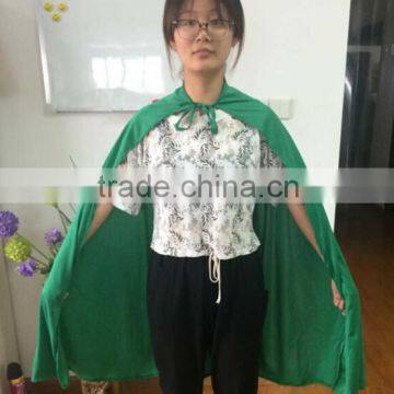 Hot sale green hero cape,party costume