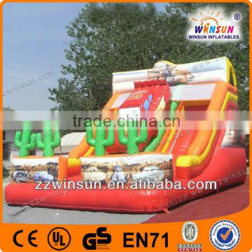 Commercial Grade cars commercial rentals inflatable slide with CE,UL air blower