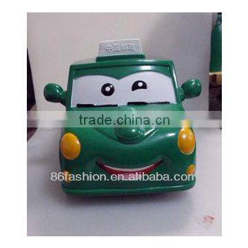 plastic mini bus shaped coin bank,plastic money boxes OEM