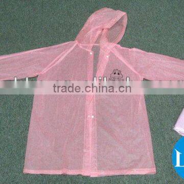 fashion beauty PVC kids rain coat