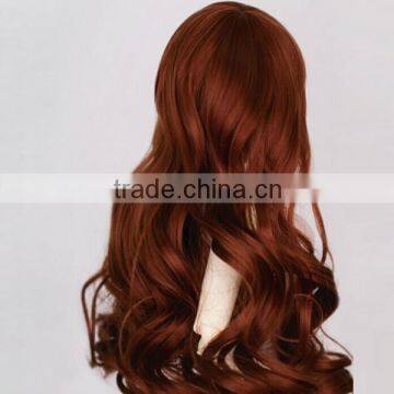 Long Silky Straight Wavy Burgundy Doll Wig With Heat Resistant Fiber photo-2