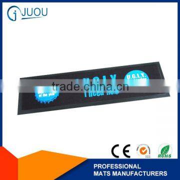 custom logo rubber bar mat