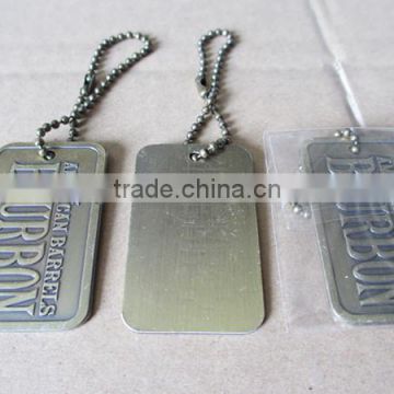 metal engraved tag brass dog tag,plast metal dog tag, animal tag, with chain tag