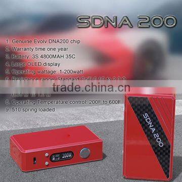 2015 SMY new vaporizer dna 200 mod dna 200 chip evolv ecig dna 200 vt box mod tempereture control