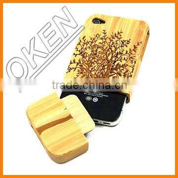 Top Quality 100% natural real wood bamboo durable cell phone case