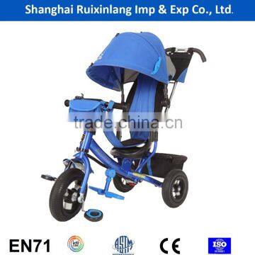 cheap high quality EU standard baby tricycle/kids tricycle with air tire