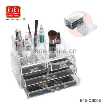 Makeup Organizer Cosmetic Storage Shelf Box Nail Drawer Lipstick Brushes B45-CS006