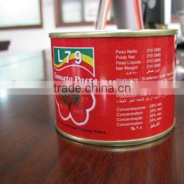 manufacturer china tomato paste l70 alavie 210g normal easy open for Europe factory double concentrated