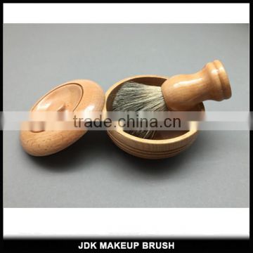 Vegan Wooden Shaving brush Vintage Shaving brush Set with Wooden bowl