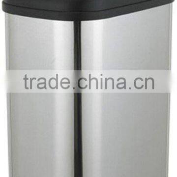 Stainless Steel Sensor Trash Can , Stainless Steel Touchless Dust Bin , Hand Free Waste Can